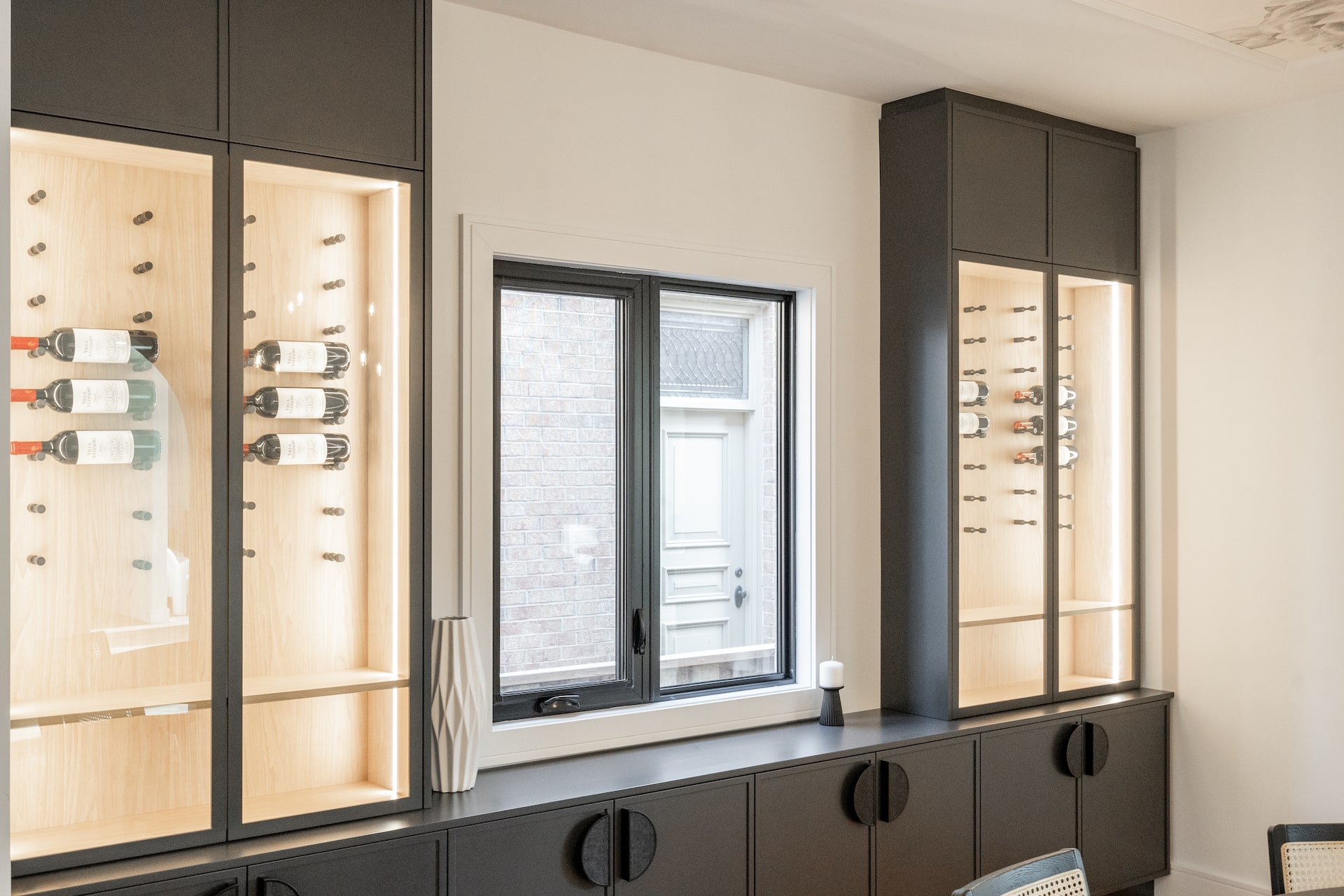 Renovated room with modern finishes and updated design